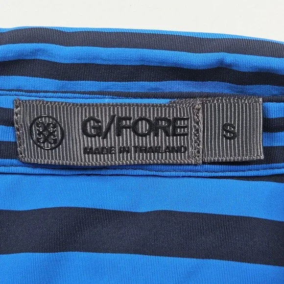 G/FORE Womens Golf Dress Blue Navy Striped Short Sleeve Polo Performance Small s - Picture 4 of 8